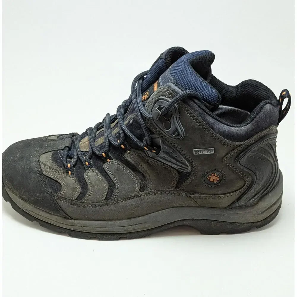 Mens Wolverine Wilderness GTX Gray Leather Goretex Waterproof Hiking Boots Sz 10